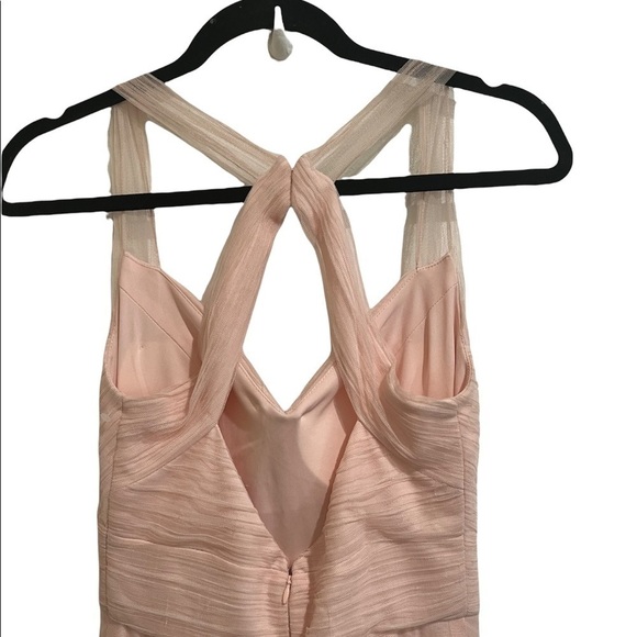 Bill levkoff blush chiffon bridesmaid gown size 2 - Picture 3 of 7